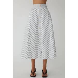 NEW JS71 fraser skirt in white/black stripe